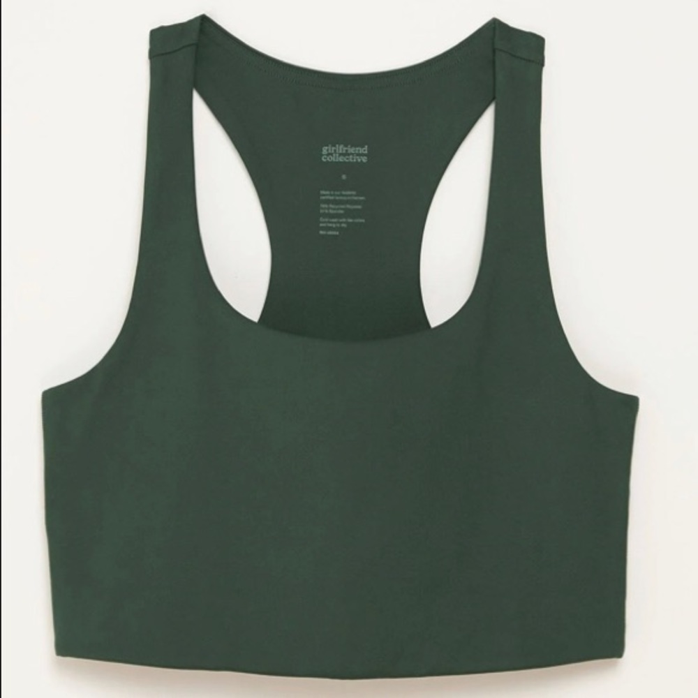 Girlfriend Collective Paloma Racerback Bra in Moss